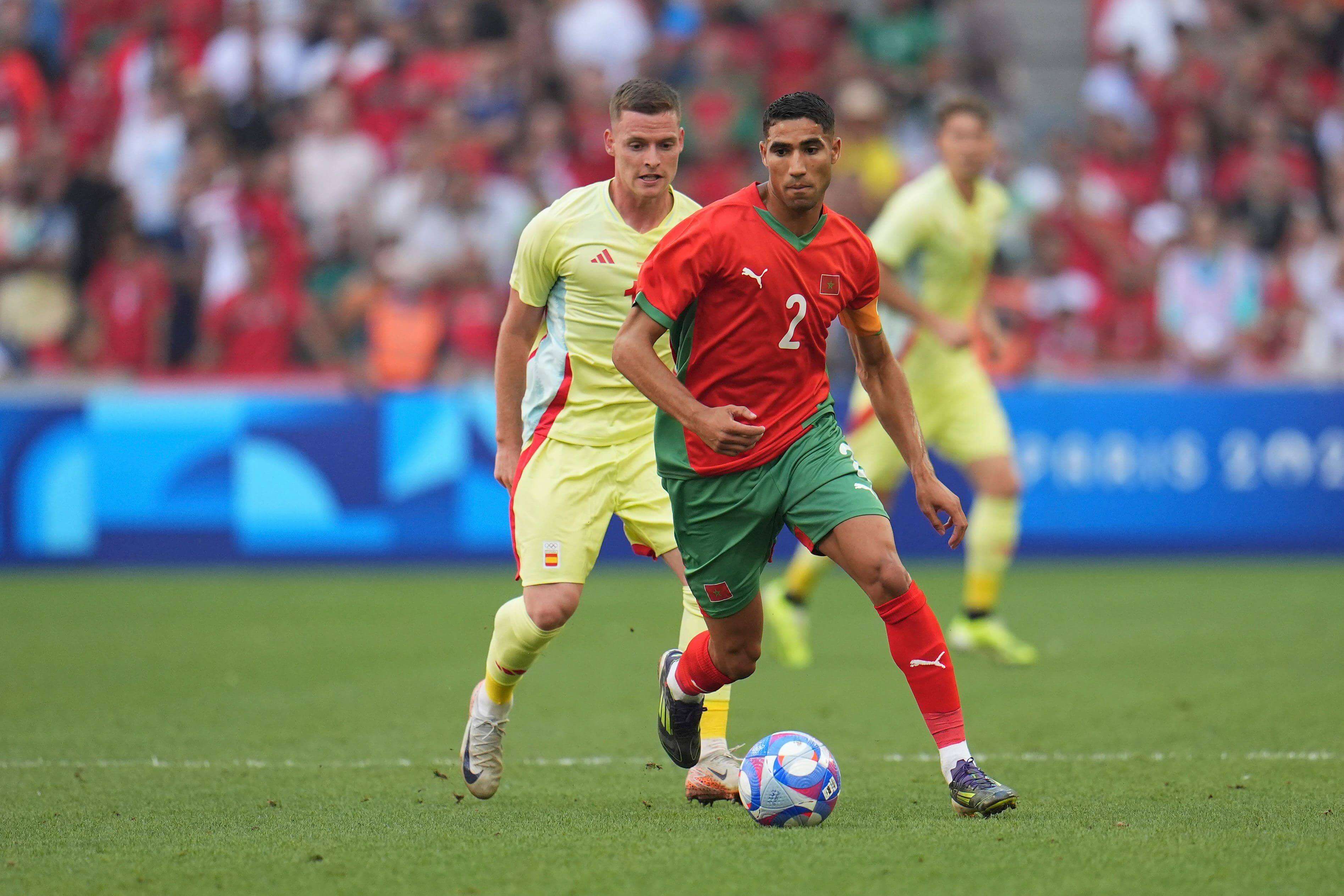  Achraf Hakimi en el partido ante España (Fuente: Cordon Press)