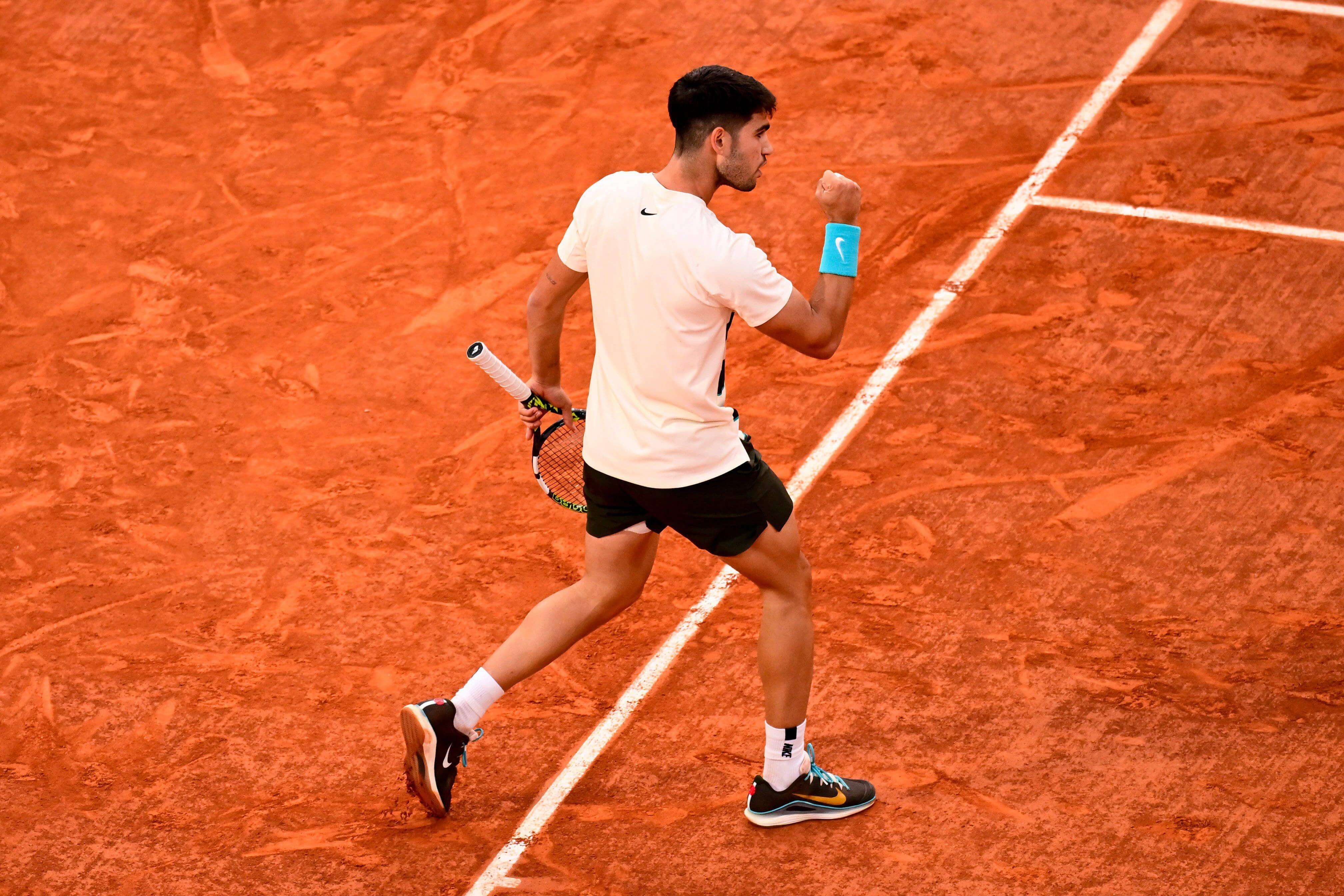  Carlos Alcaraz, en el partido ante Musetti.