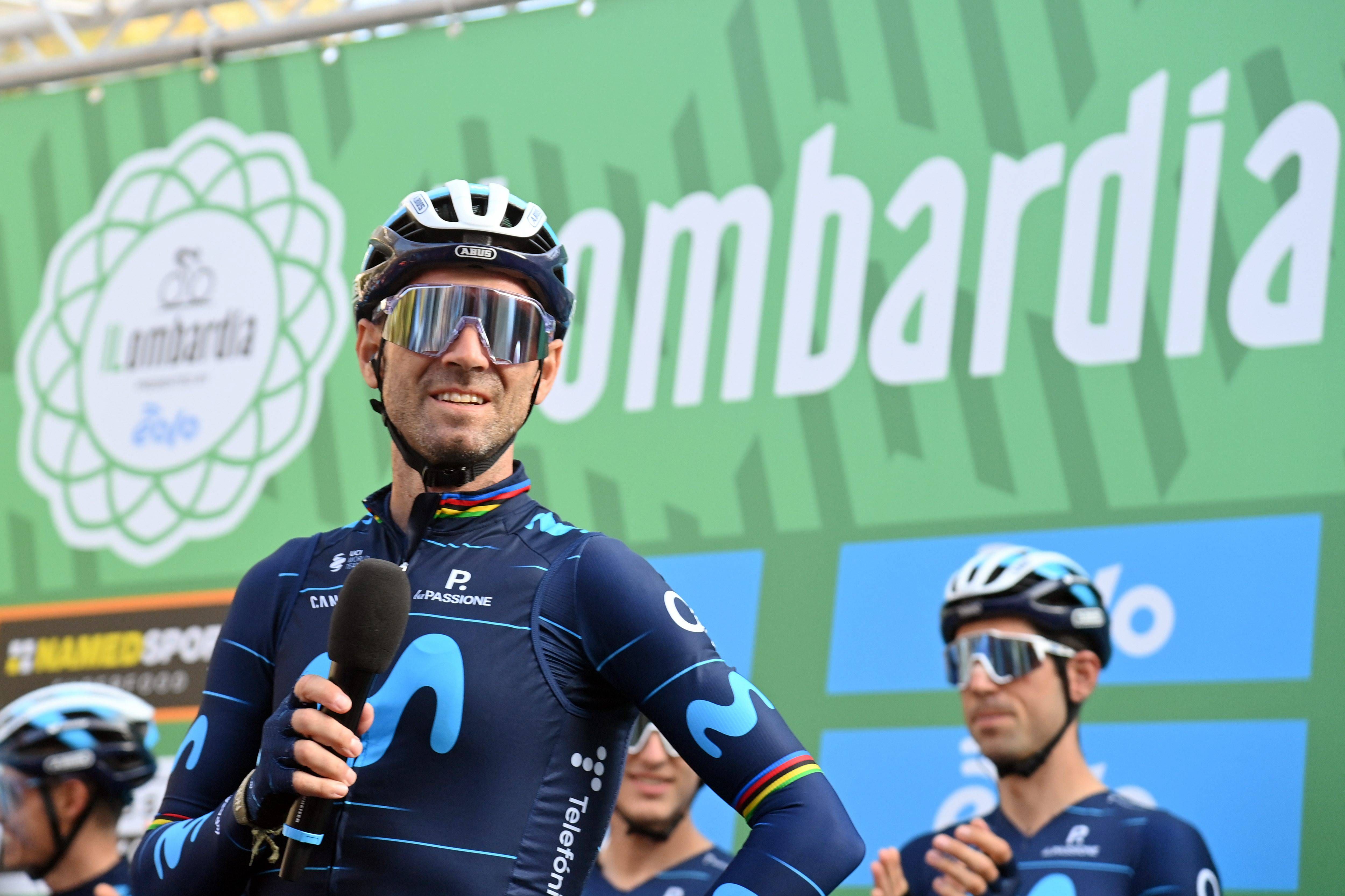  Alejandro Valverde con el Movistar Team.