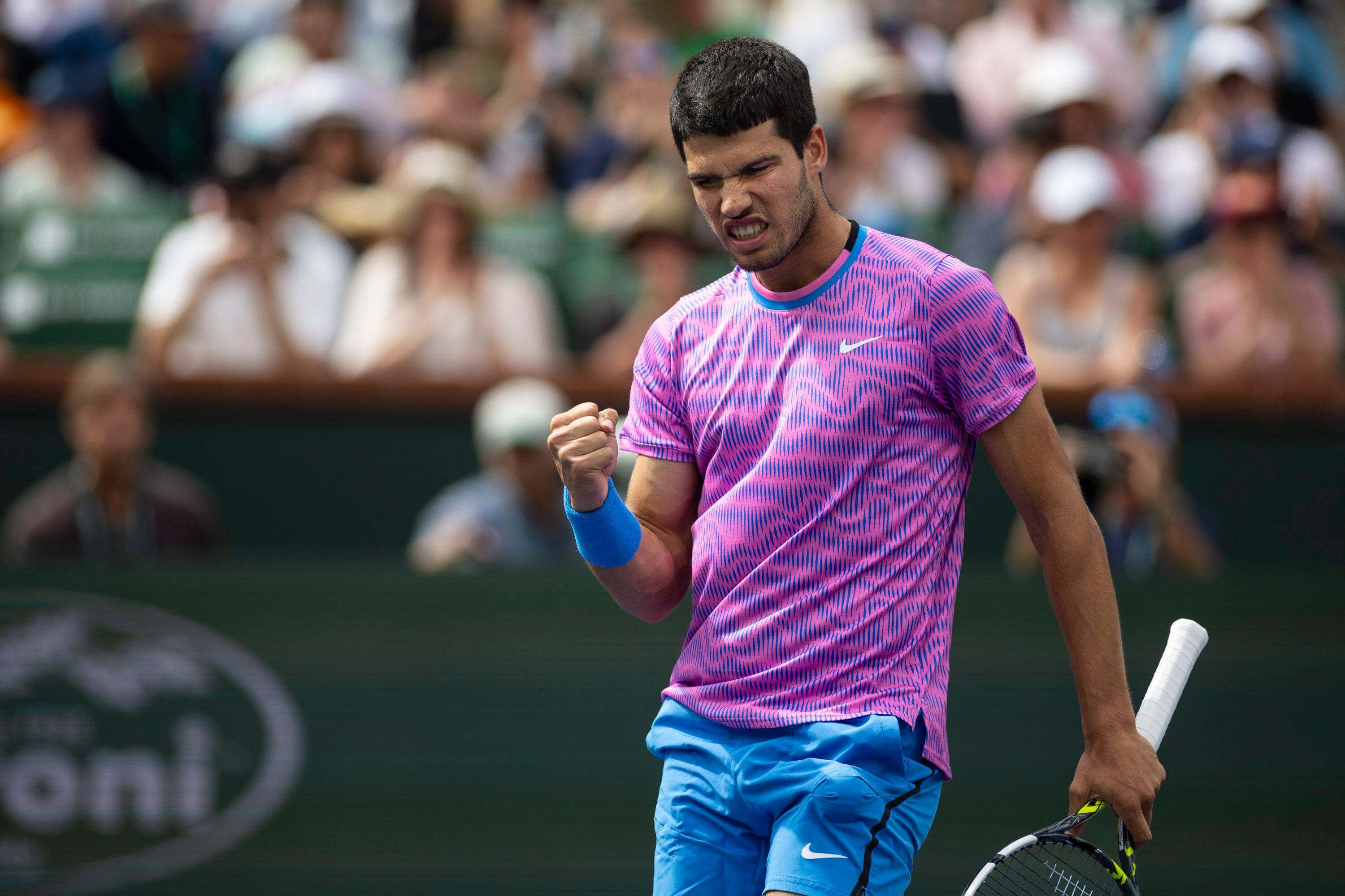 Carlos Alcaraz, durante un partido..