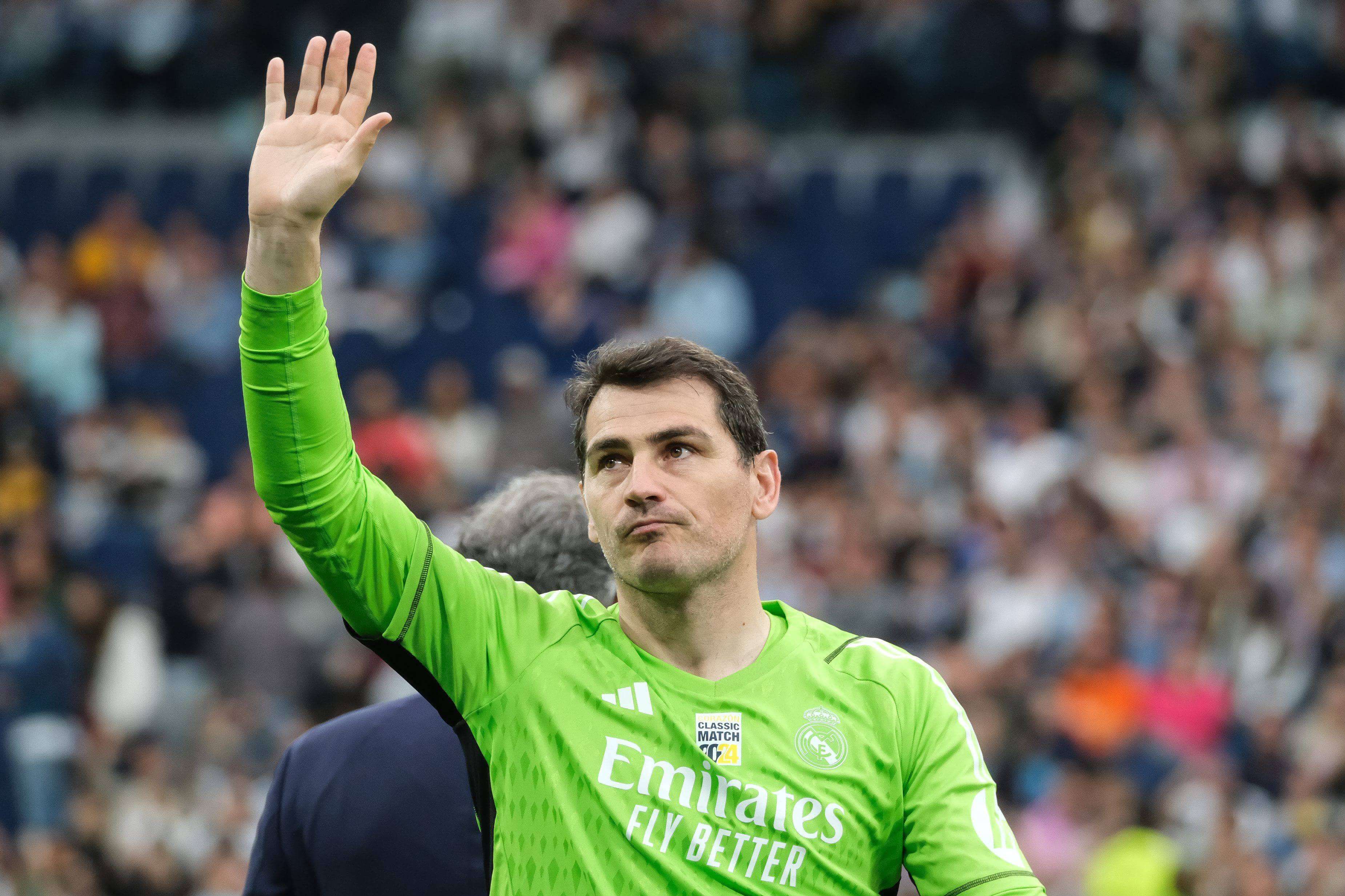 Iker Casillas, en el Corazón Classic Match en el Bernabéu.