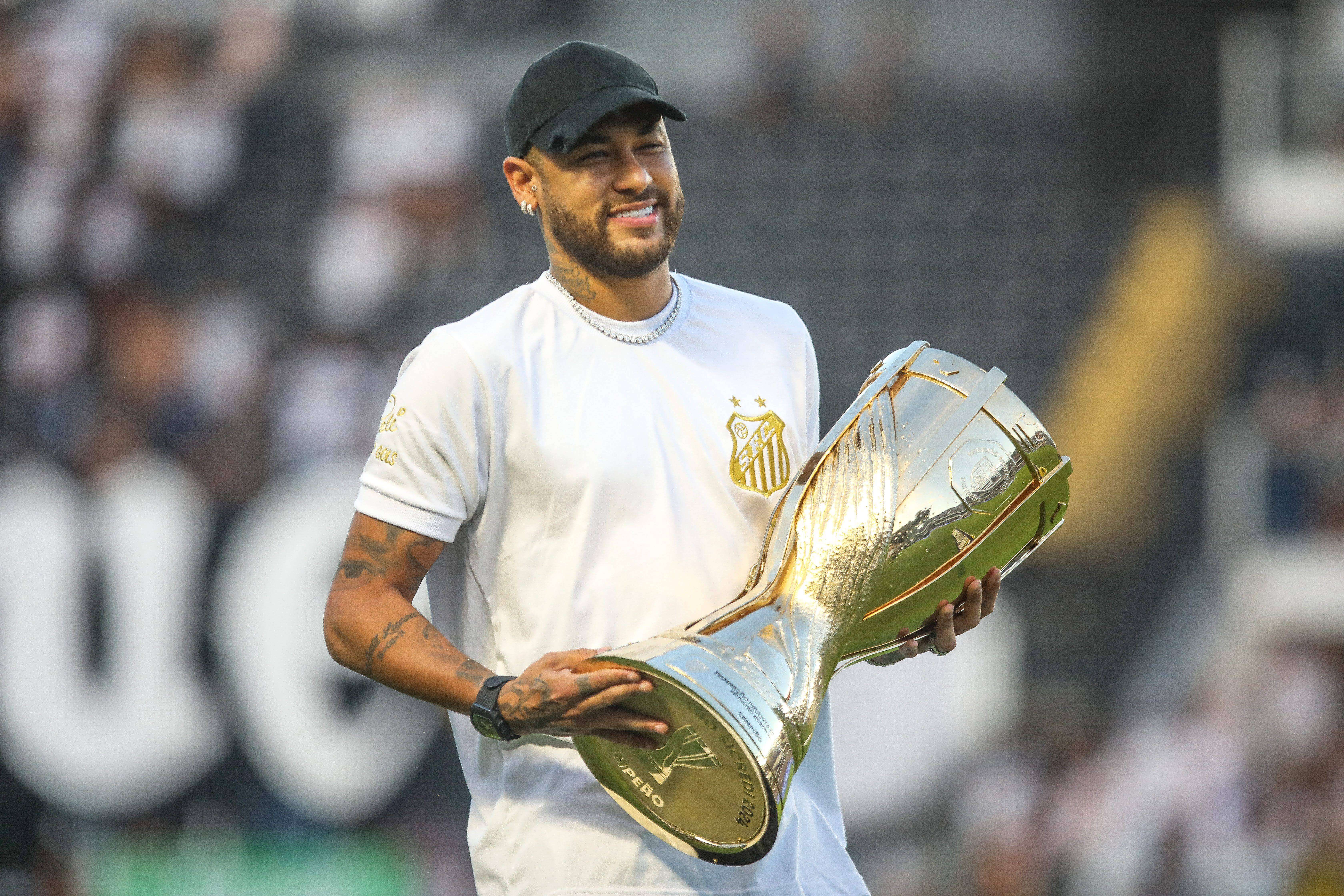 Neymar durante el partido entre el Santos y el Palmeiras (Fuente: Cordon Press)