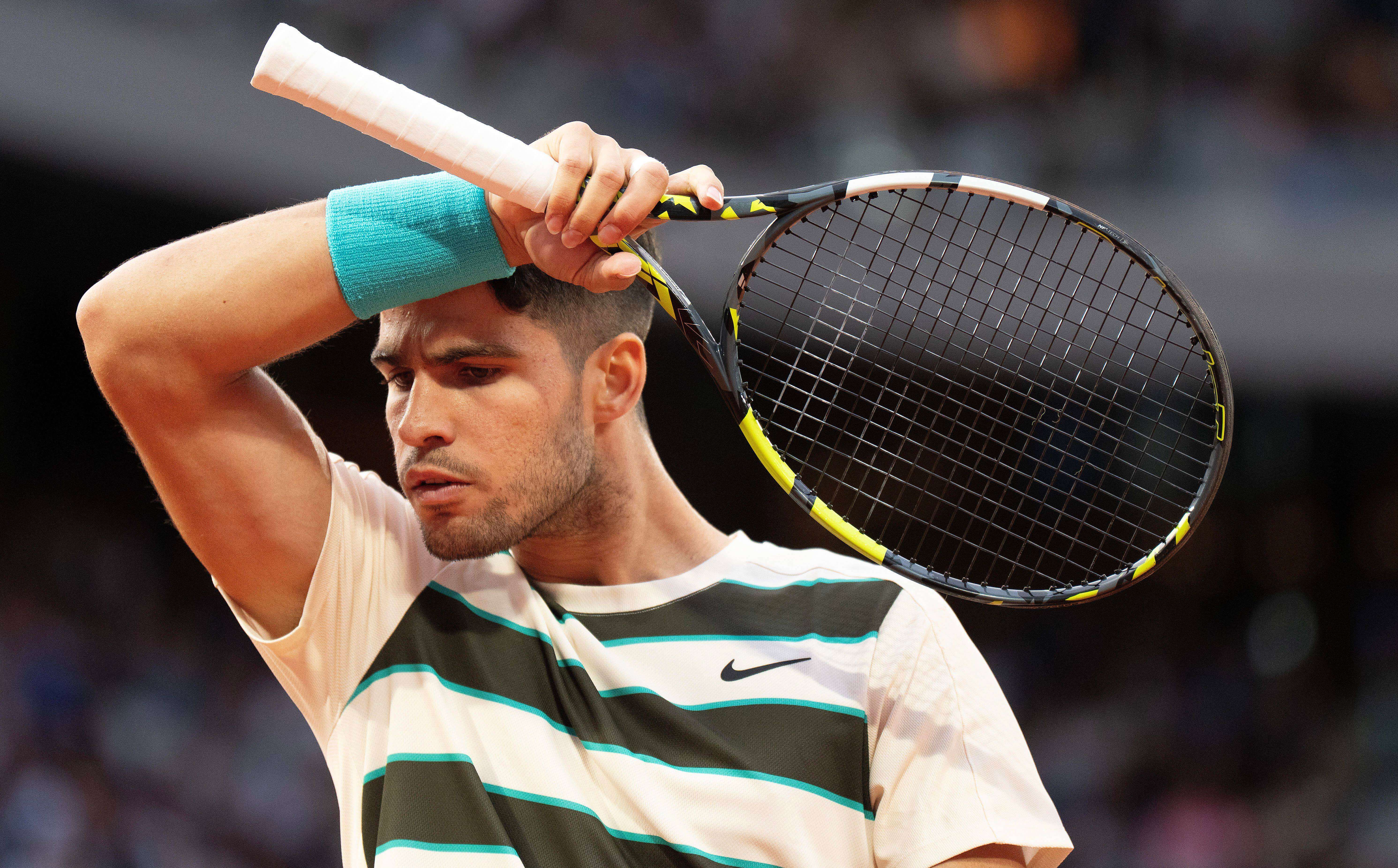  Carlos Alcaraz, en el partido ante Musetti.