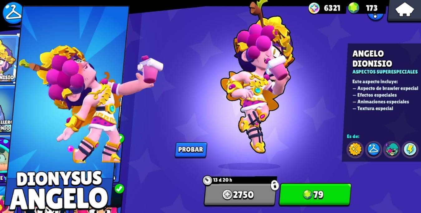  La skin Angelo Dionisio en Brawl Stars