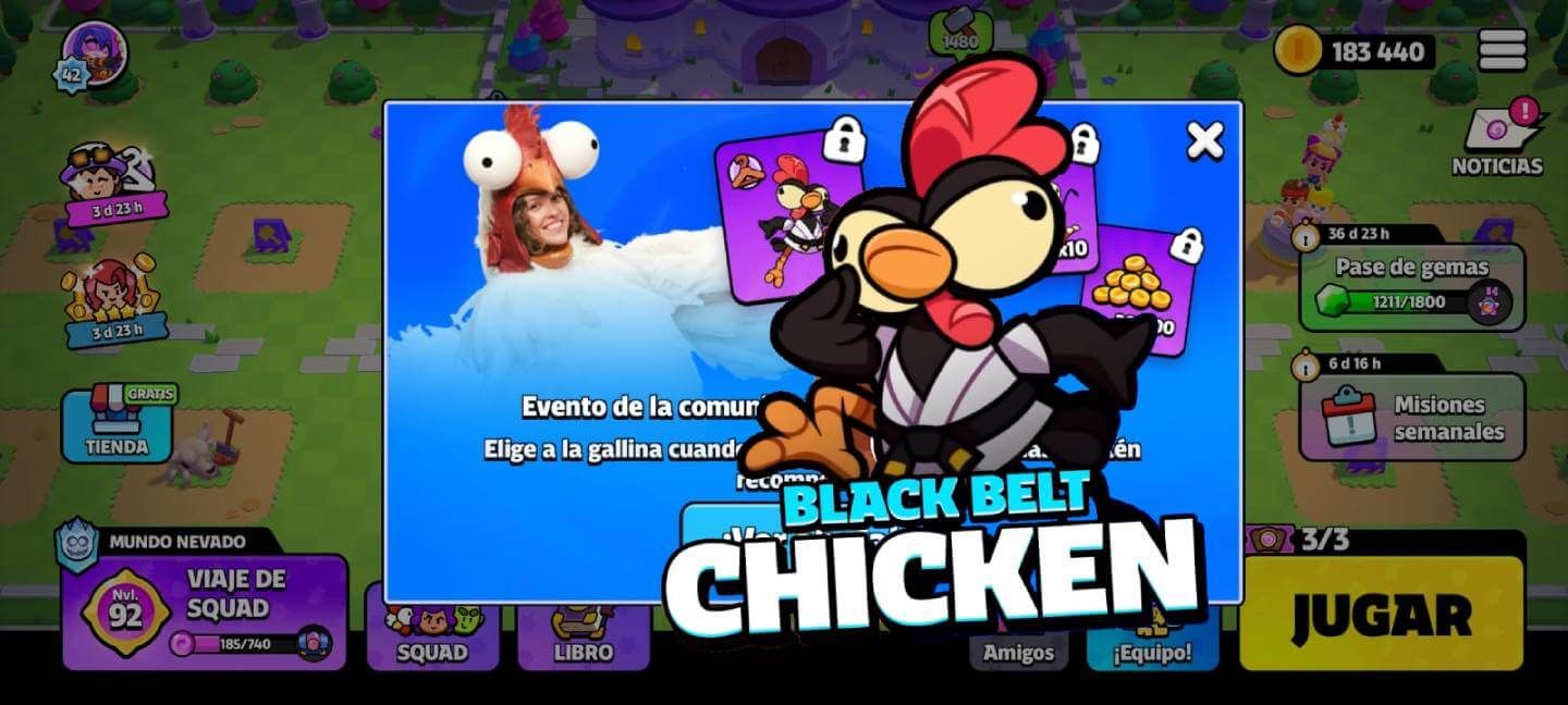  La skin de Gallina Cinturon Negro, gratis en Squad Busters