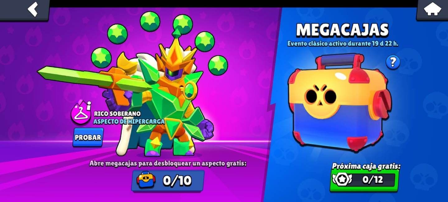  La skin de Rico Soberano, gratis con las Megacajas del evento Clásico de Brawl Stars