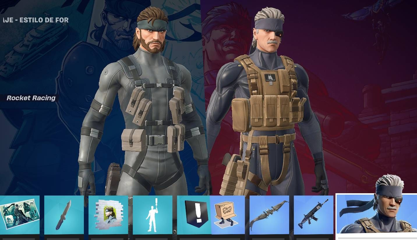  Las skins de Solid Snake y Old Snake en Fortnite