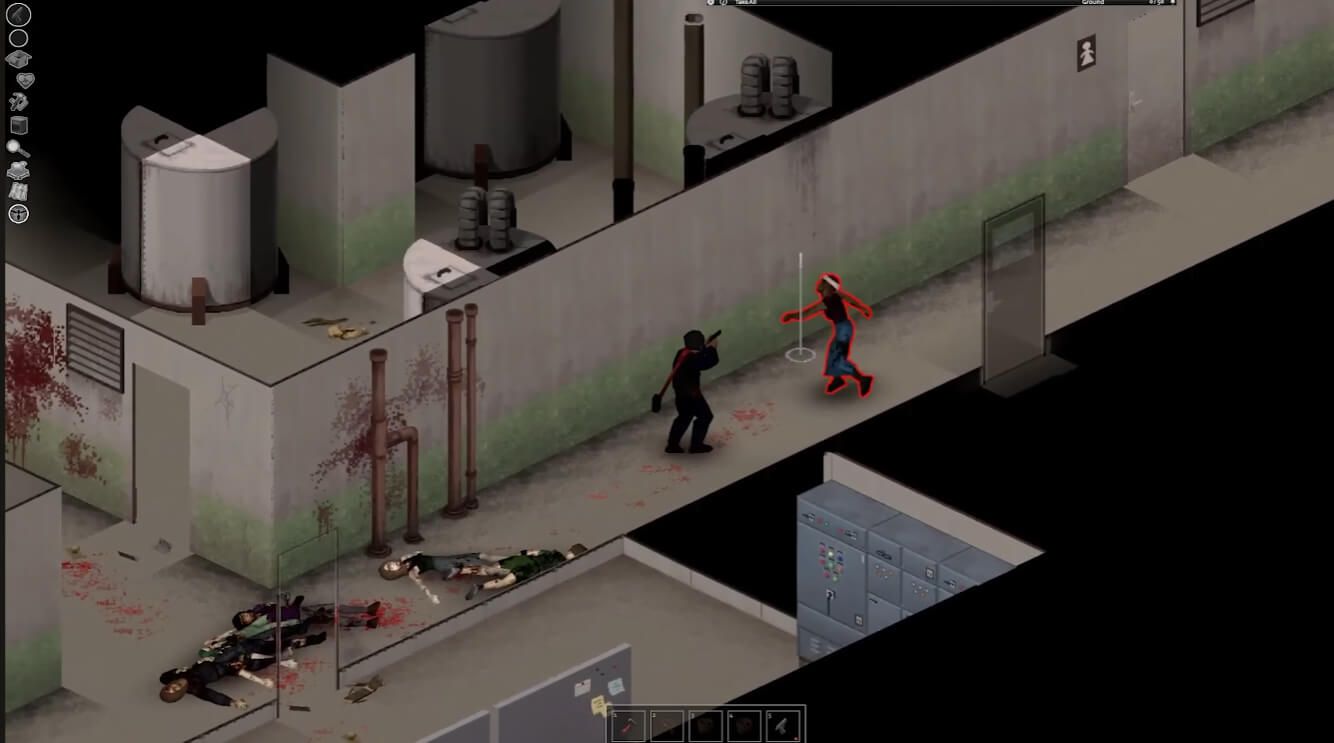 Uno de los sótanos de Project Zomboid