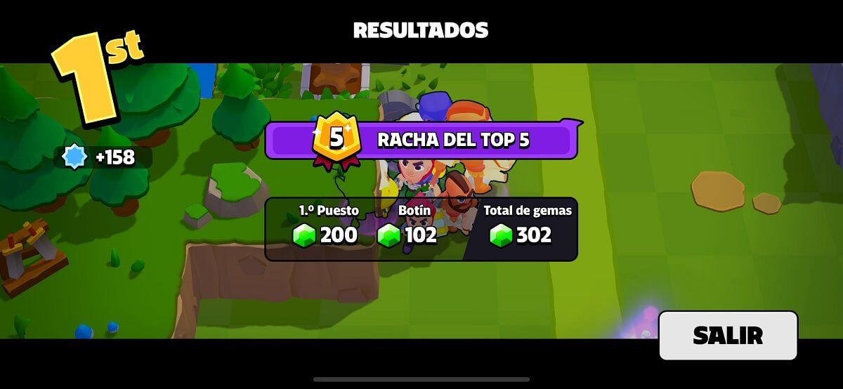  Si juegas partidas sin apertura ganas gemas, pero también generas racha.