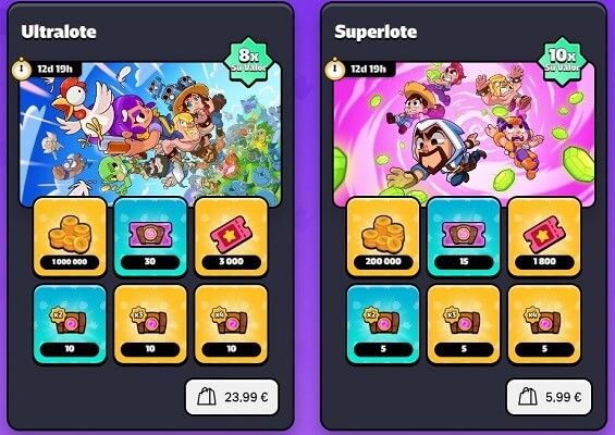  El lote de ofertas de Squad Busters en el Supercell Store.
