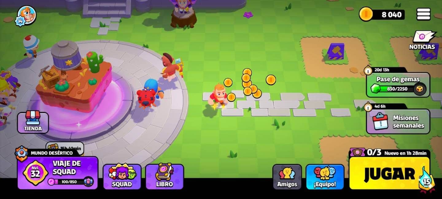 Los personajes nos dan monedas en Squad Busters