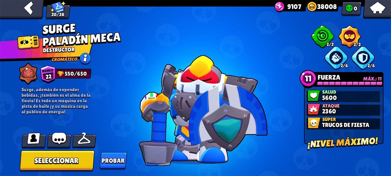  Surge pasará a ser brawler legendario en Brawl Stars