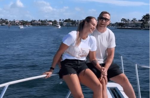  Sabalenka junto a su novio Koltsov