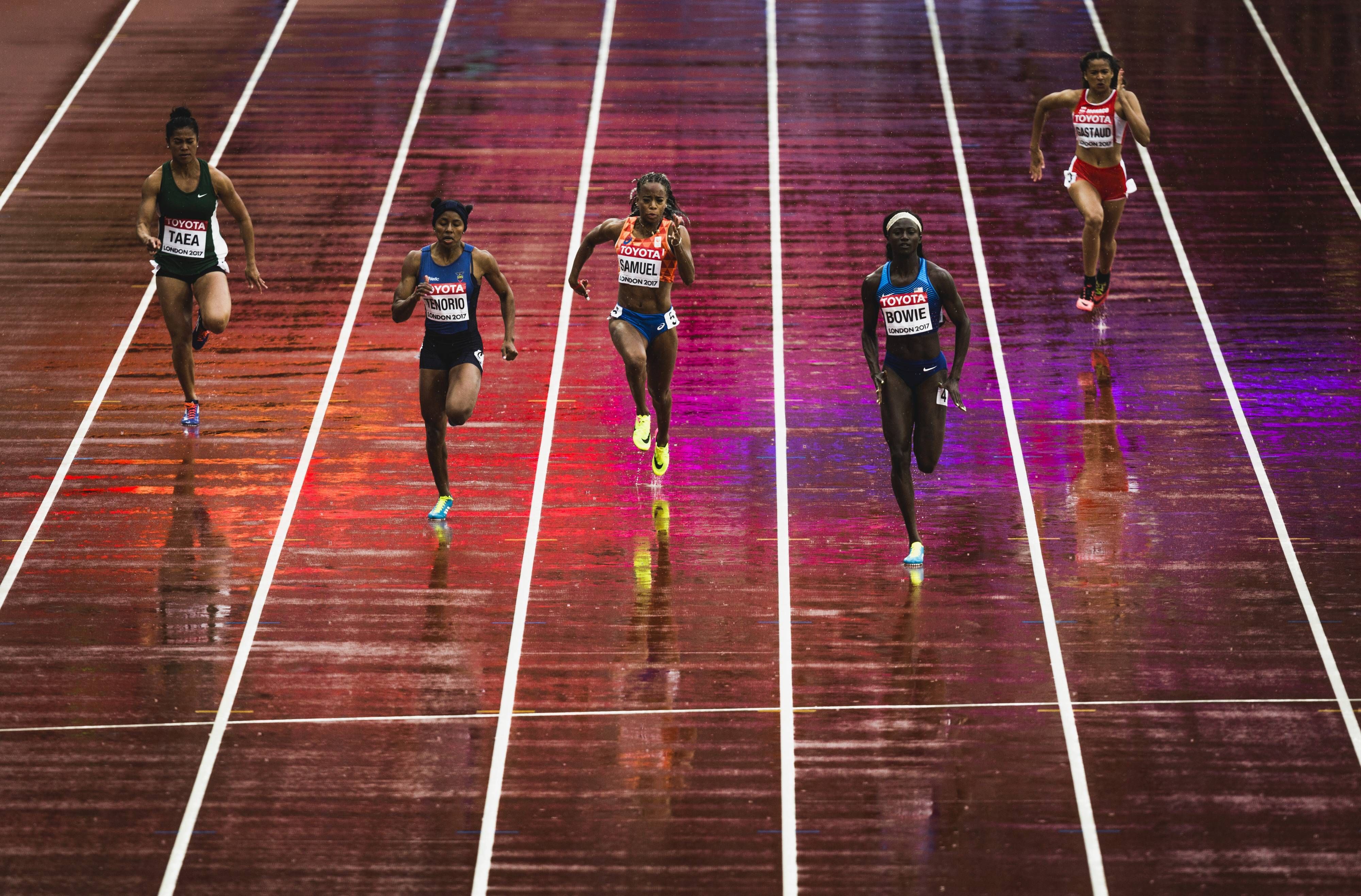  Tori Bowie en Londres 2017.