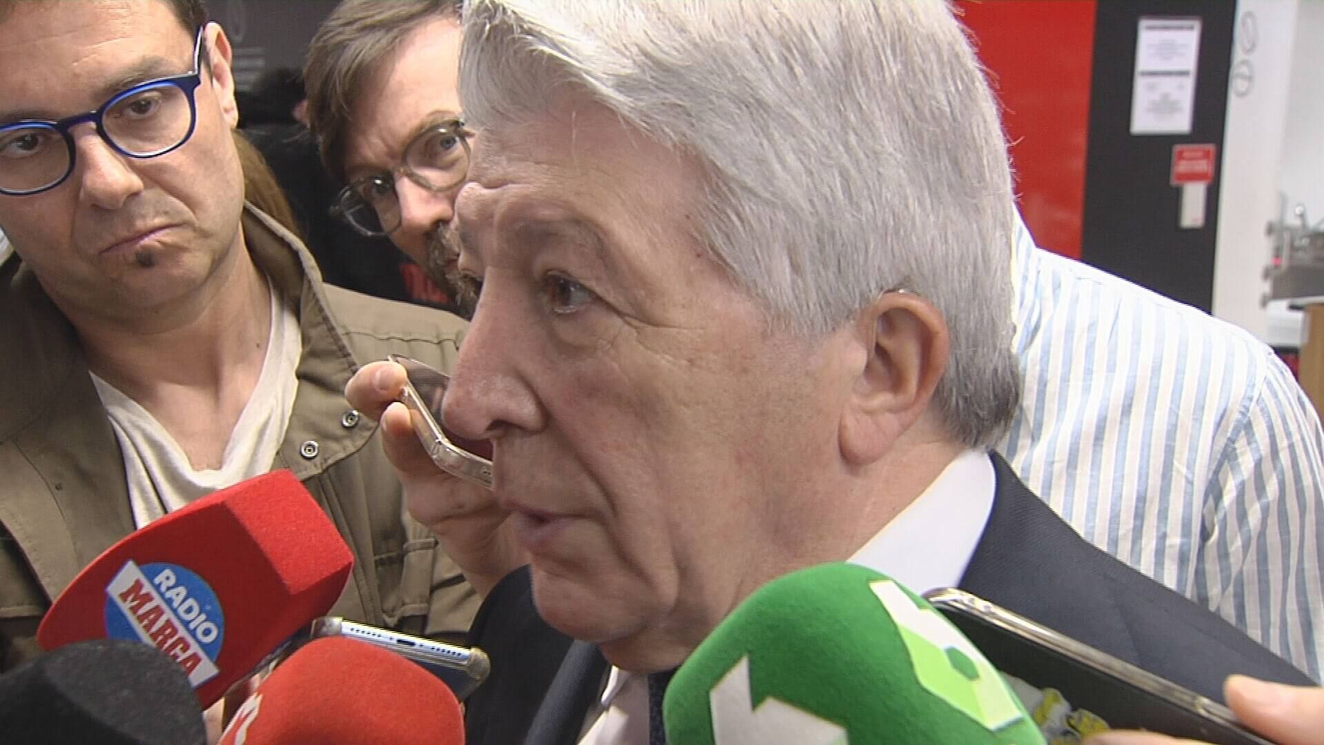 Enrique Cerezo, durante el acto de inauguración del Campus Vicente Del Bosque
