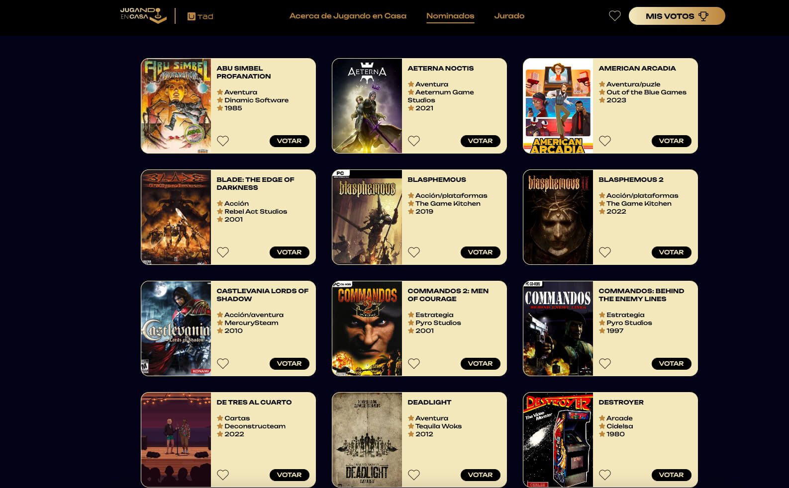  Vota por tus juegos españoles favoritos de la historia.