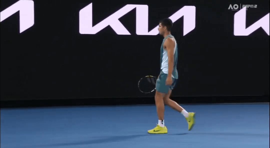  Carlos Alcaraz aparentaba normalidad solo unos minutos después (Redes Sociales)