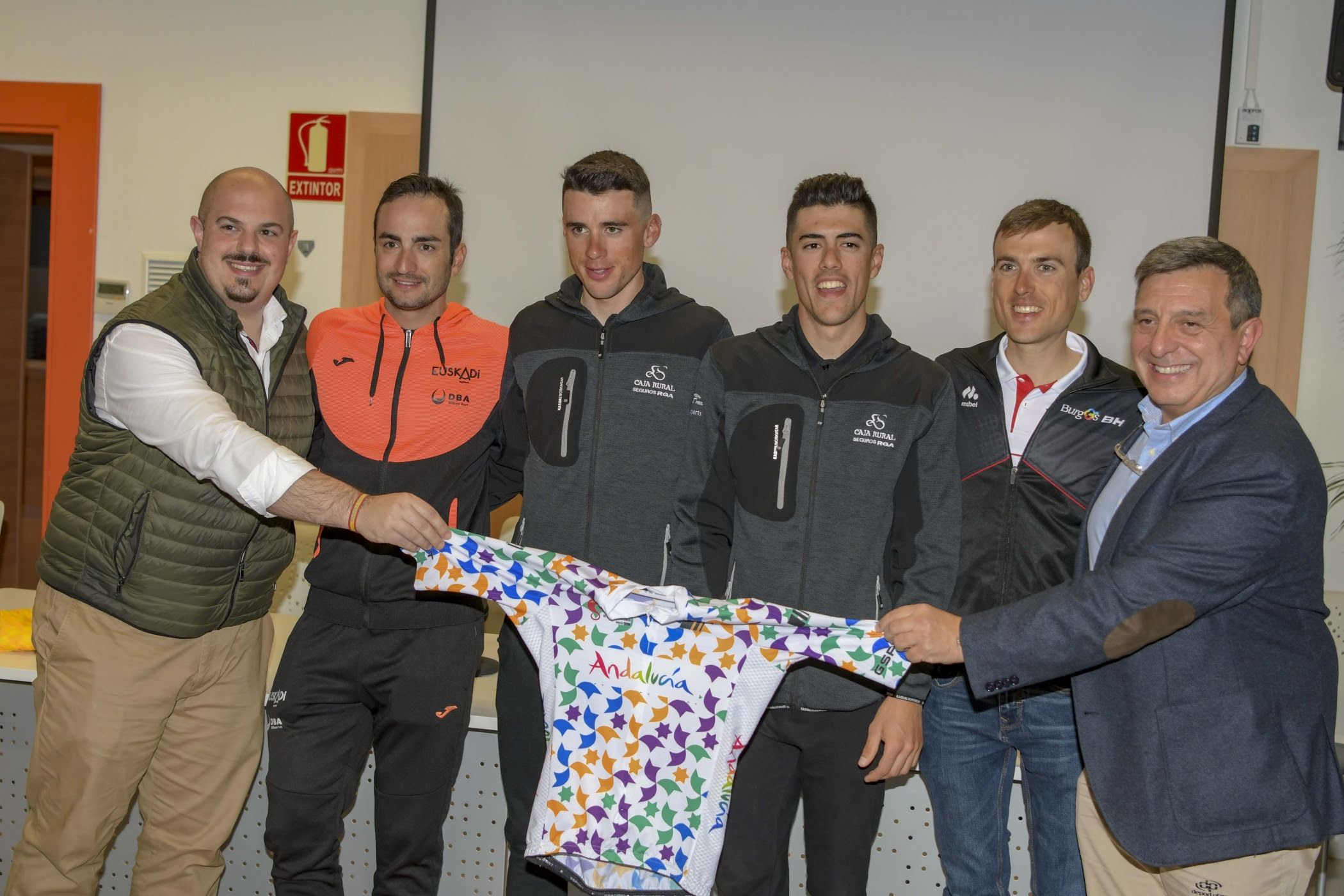  Francisco Sánchez, Juanjo Lobato, Álvaro Cuadros, Carmelo Urbano, Pablo Guerrero y Joaquín Cueva