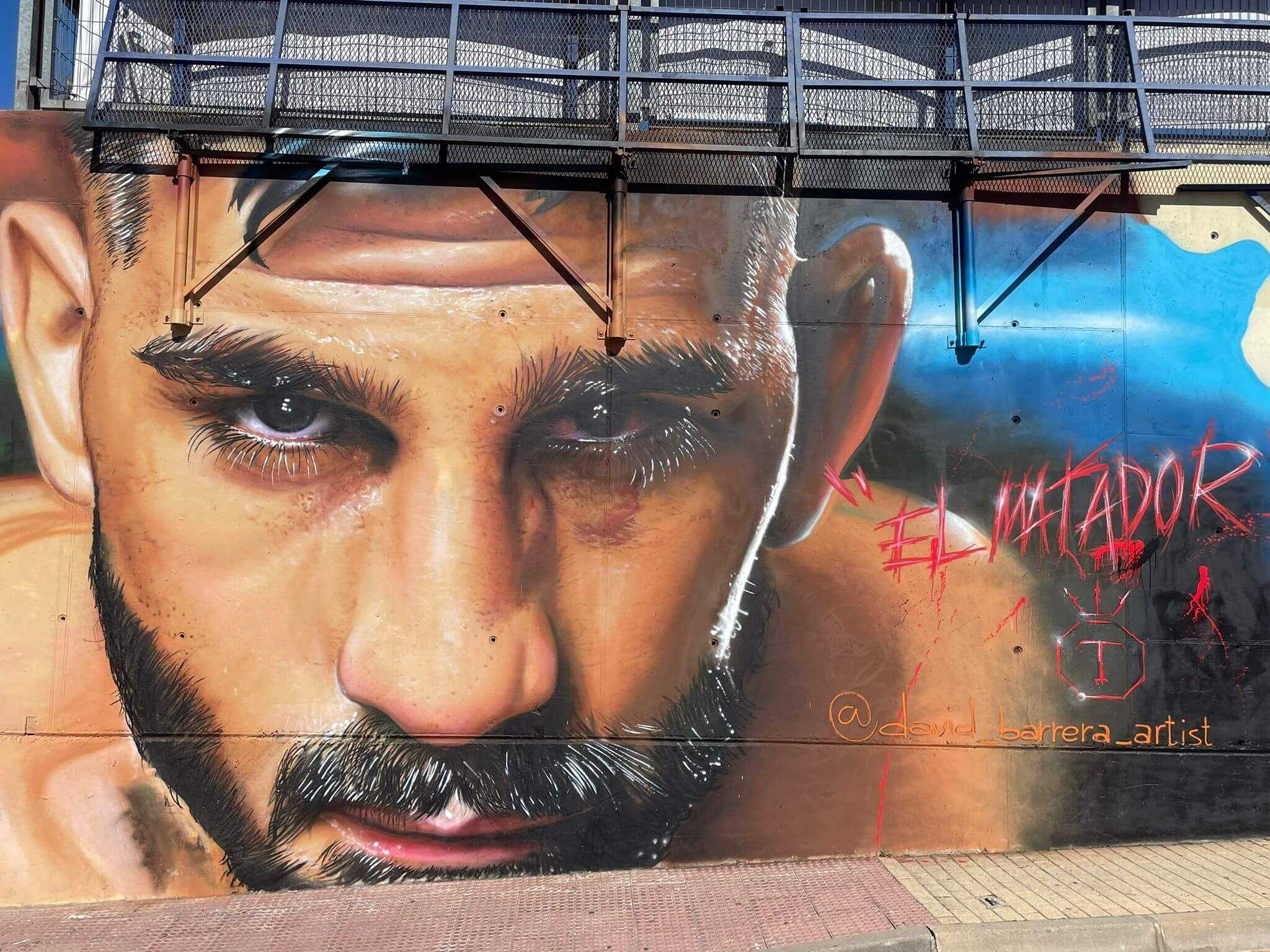 El mural de Ilia Topuria en San Sebastián de los Reyes