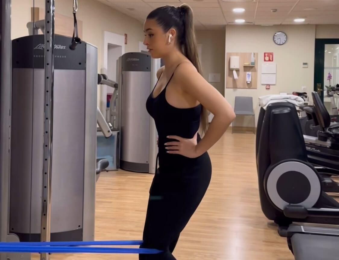  Marta Díaz ejercitándose en el gimnasio