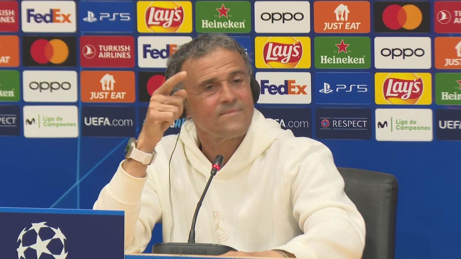  Luis Enrique, en rueda de prensa.