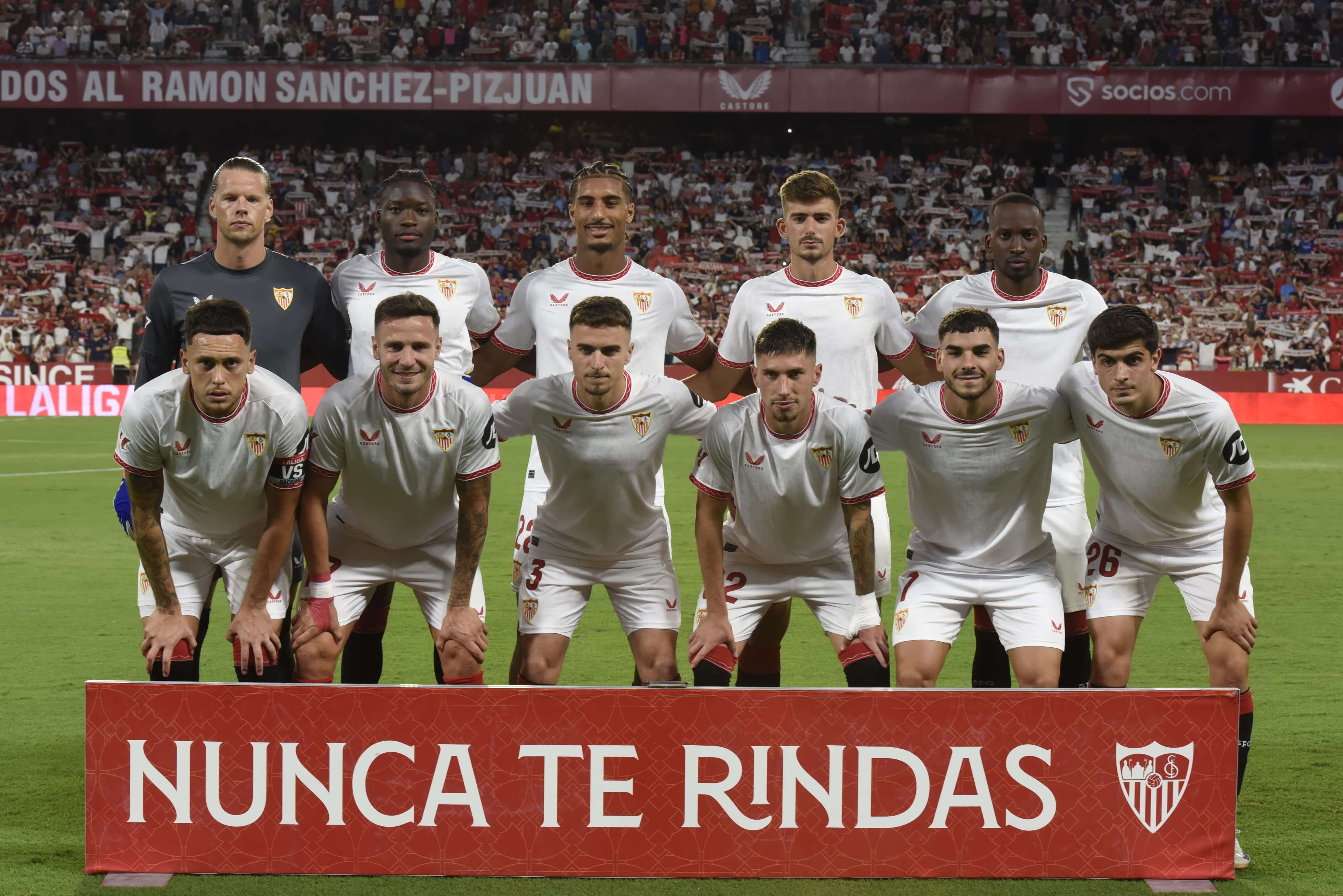  El once del Sevilla ante el Villarreal.