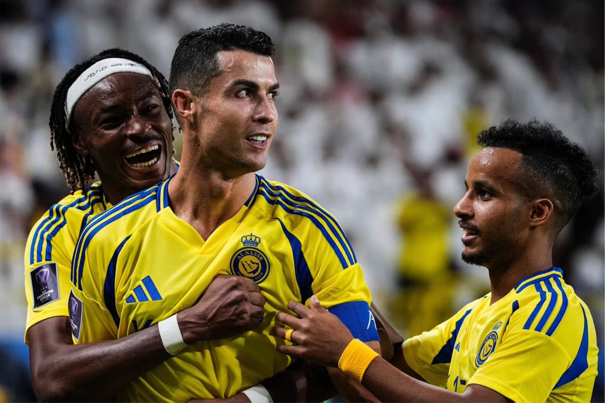  El Al Nassr celebrando un gol de Cristiano Ronaldo.