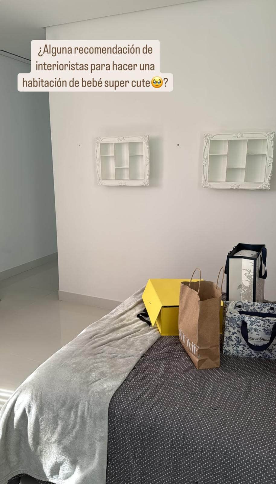  Joana Sanz pide opinión para decorar la habitación de su bebé (Instagram: @joanasanz)