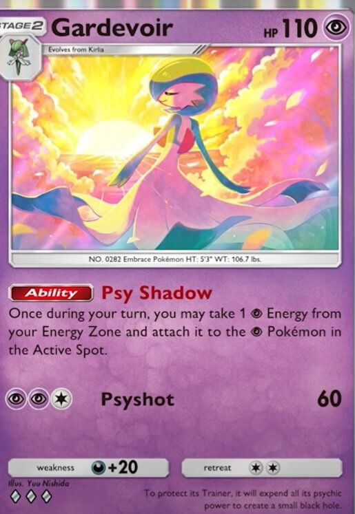  Gardevoir demuestra una zona de energía exclusiva del juego de móviles.