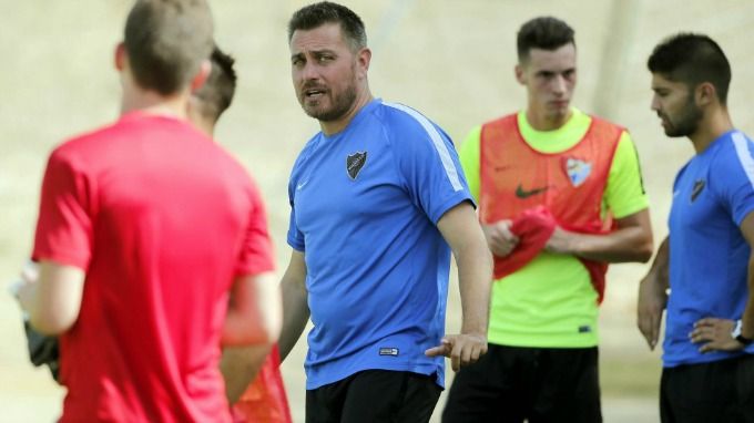 Manel Ruano, en su etapa en el filial del Málaga.