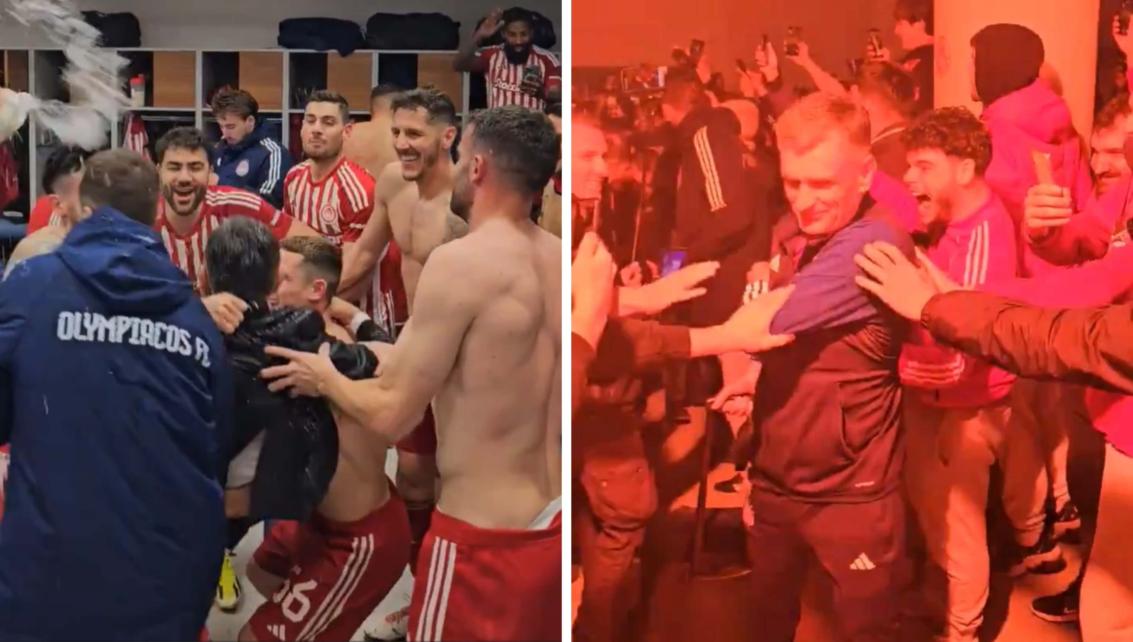  Mendilibar, aclamado por los jugadores y aficionados de Olympiacos