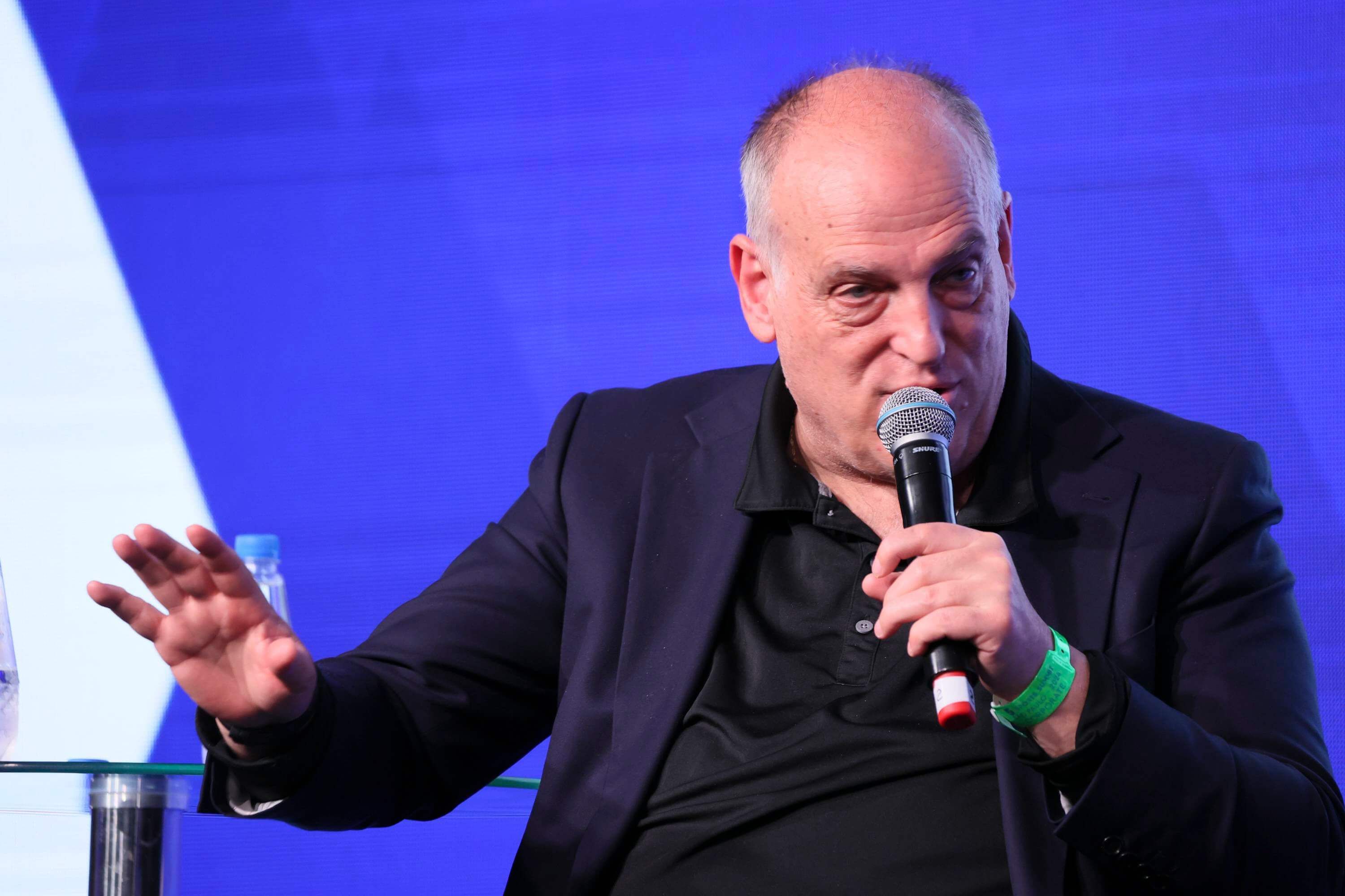  Javier Tebas, presidente de LALIGA, en un acto (FOTO: Cordón Press).