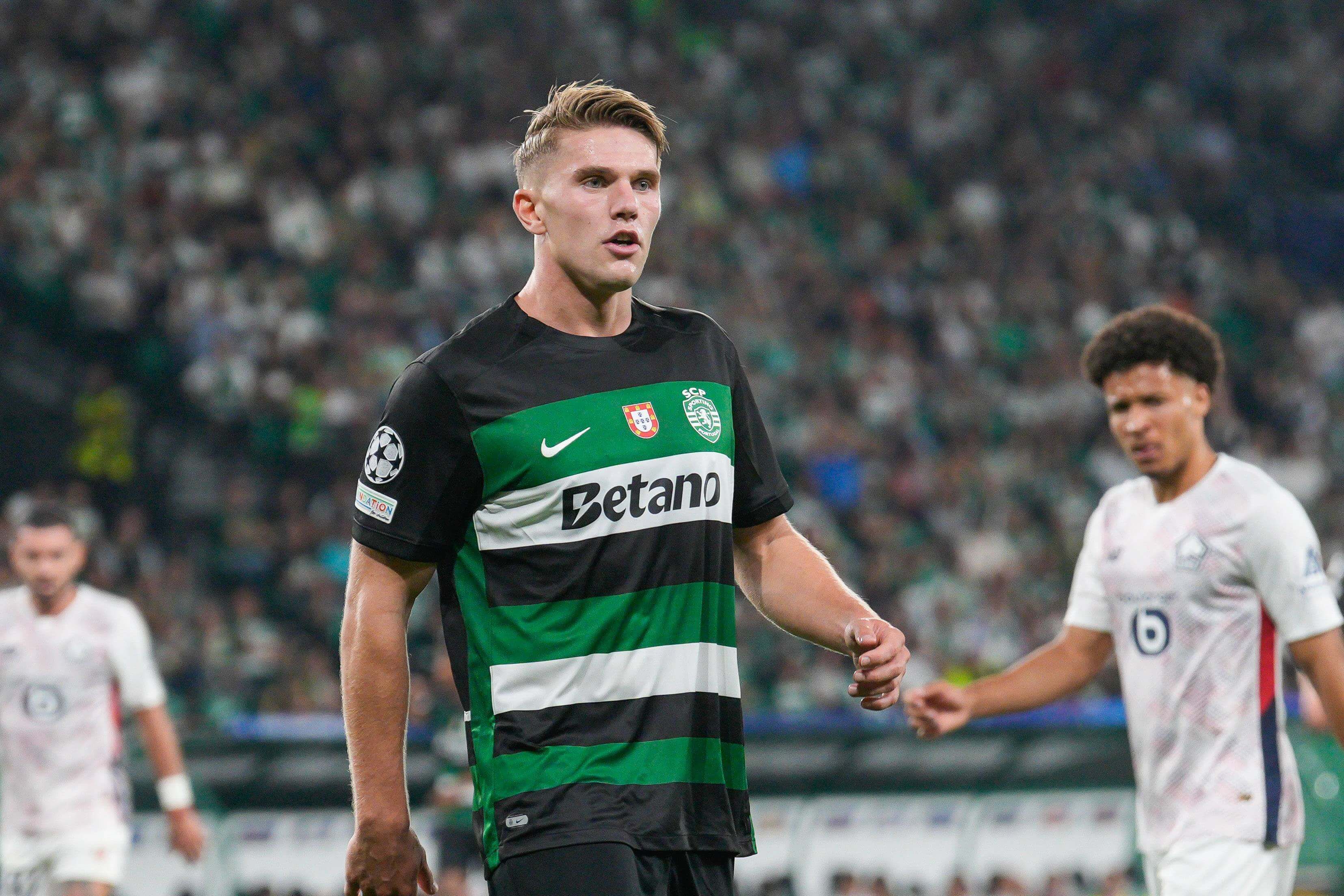  Viktor Gyökeres, durante el partido de Champions League con el Sporting de Lisboa (foto: Cordon Pr