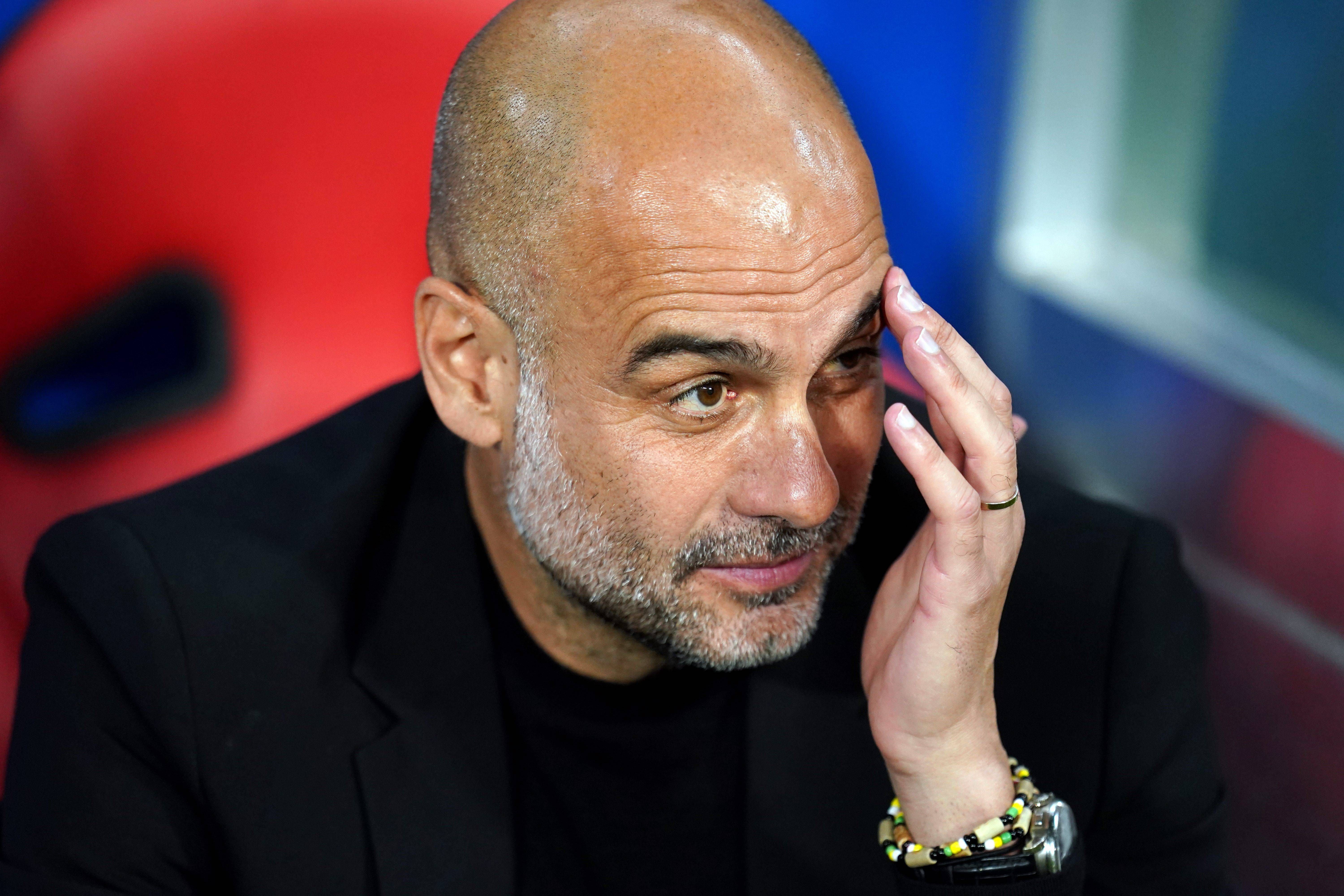 Pep Guardiola, en la final de la Champions.