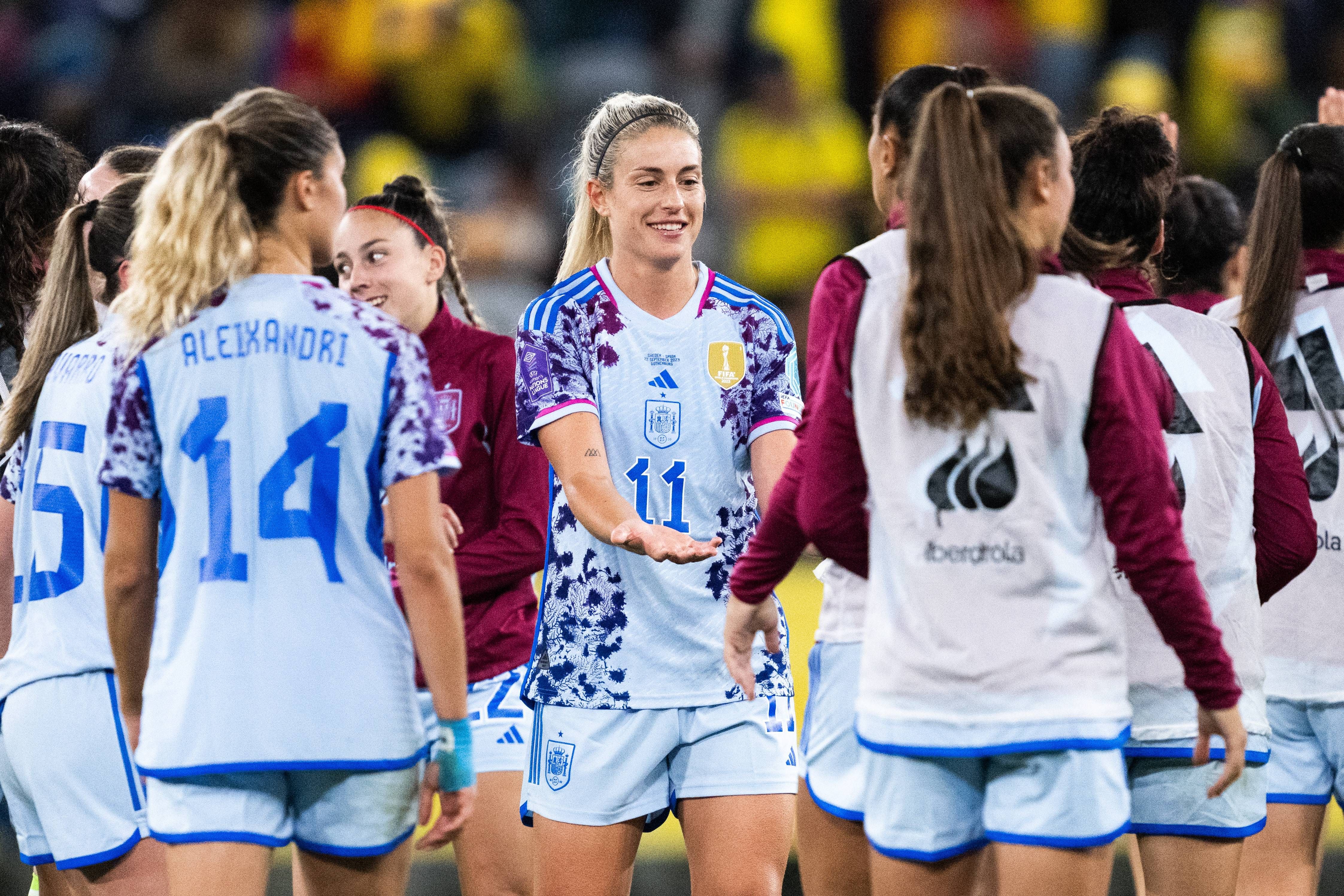 Alexia Putellas y el resto de jugadoras de la selección española femenina.