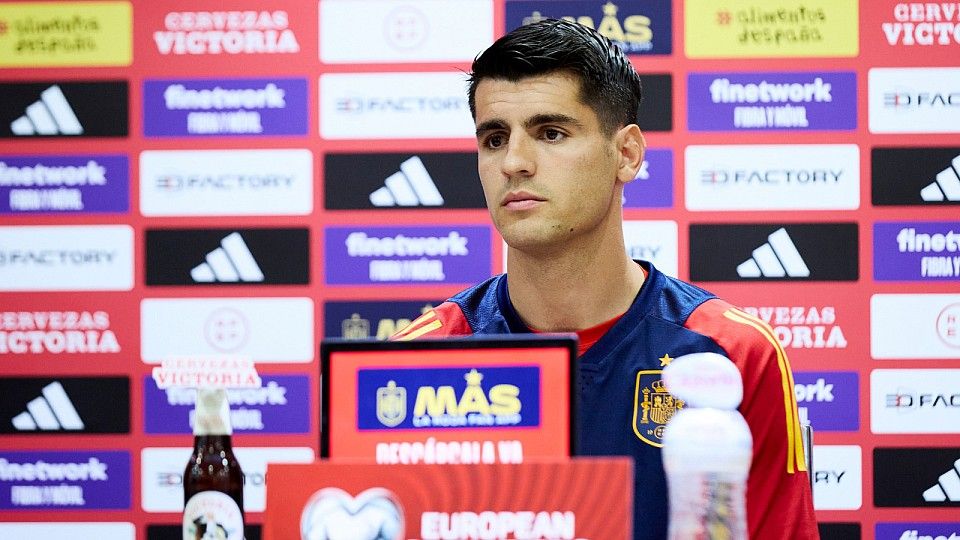  Álvaro Morata, en sala de prensa
