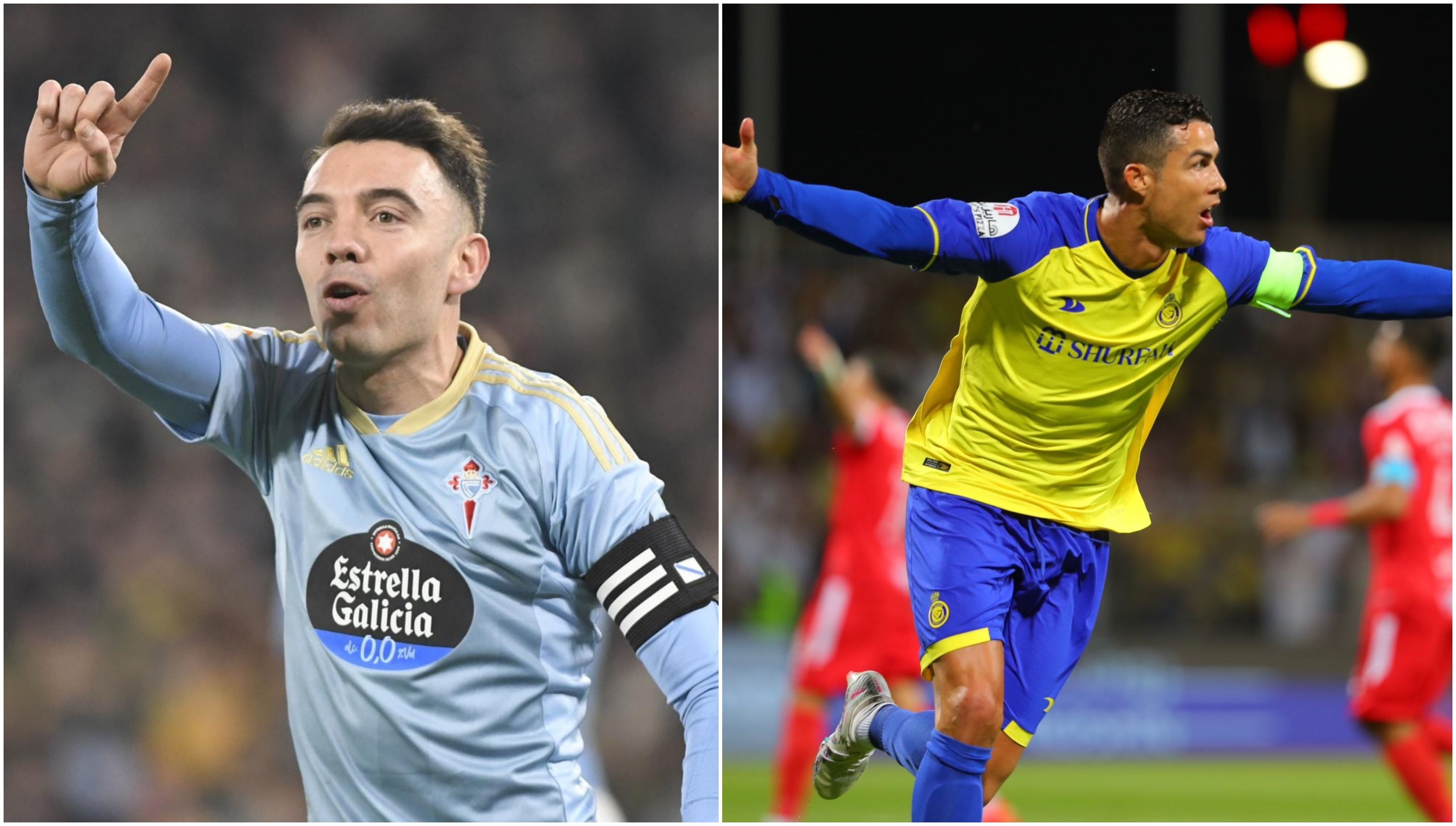 Aspas y Cristiano Ronaldo.