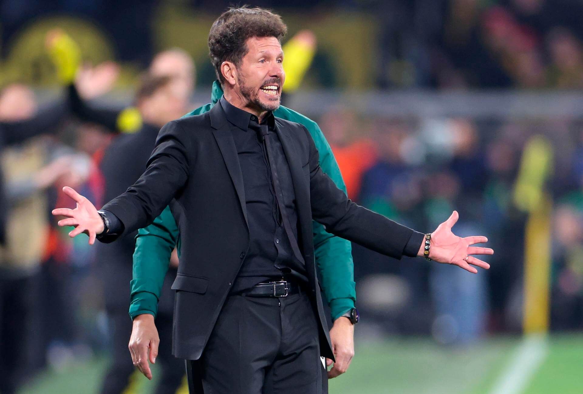  Diego Pablo Simeone, en el Dortmund-Atlético de Madrid (FOTO: EFE).