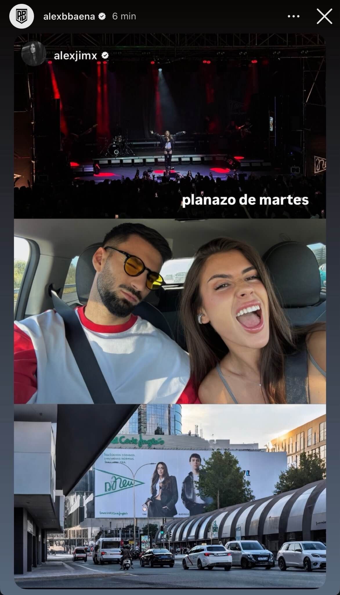 Historia de Álex Jiménez con Álex Baena (Instagram)