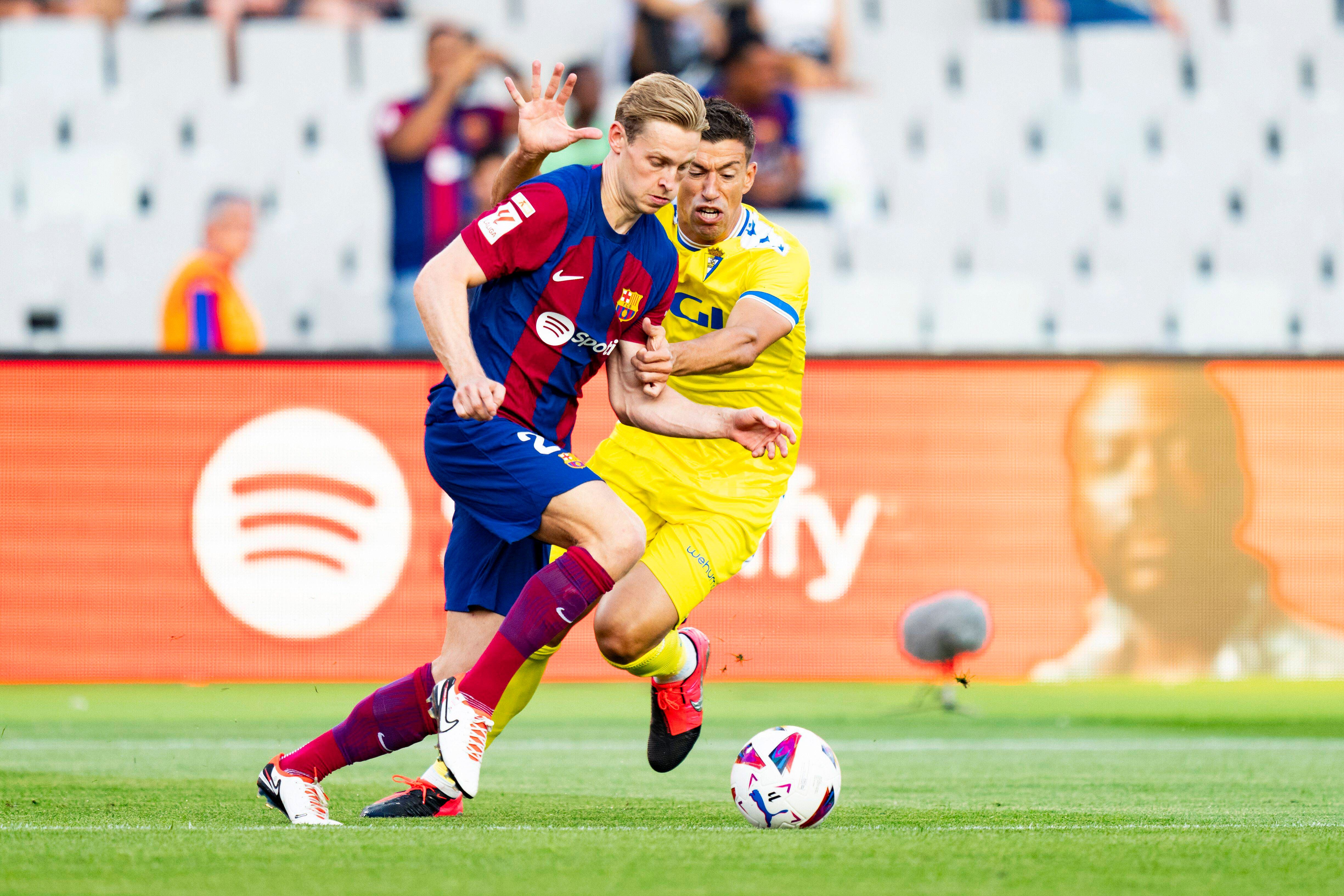  Frenkie de Jong, en el Barcelona-Cádiz.