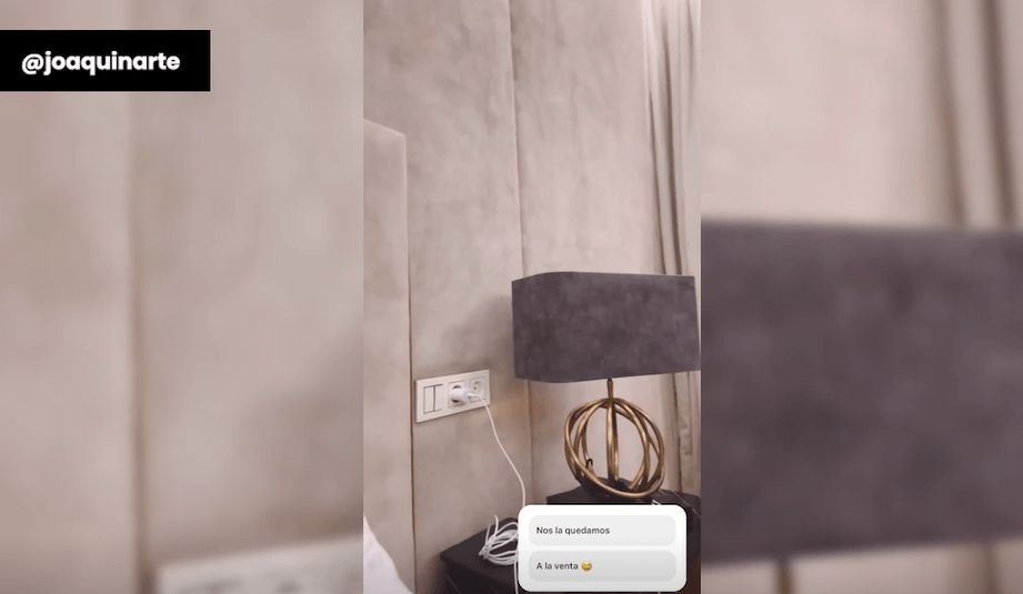 Joaquín Sánchez y su nueva lámpara de noche