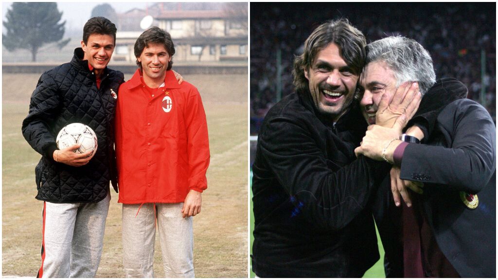  Paolo Maldini y Carlo Ancelotti (foto: Cordon Press).