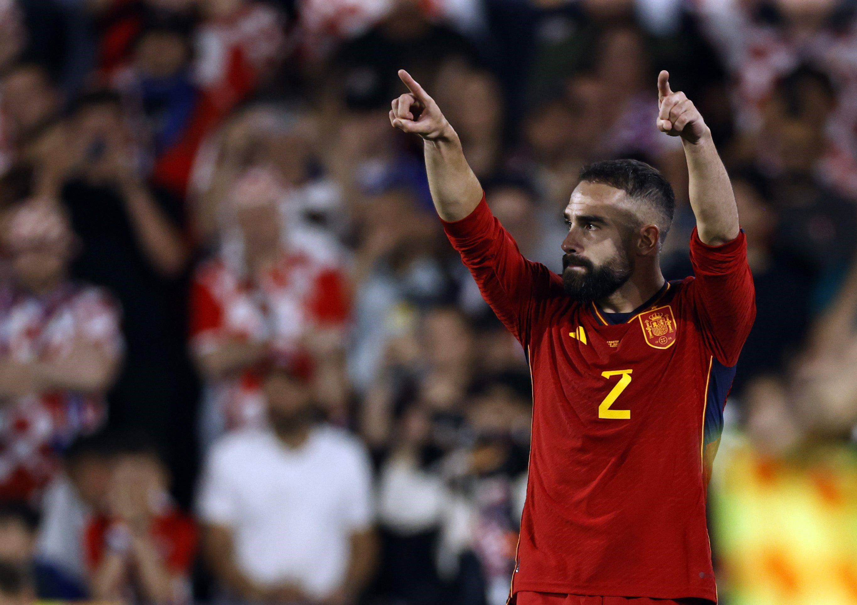  Carvajal, en el Croacia-España de la Nations League (FOTO: Cordón Press).