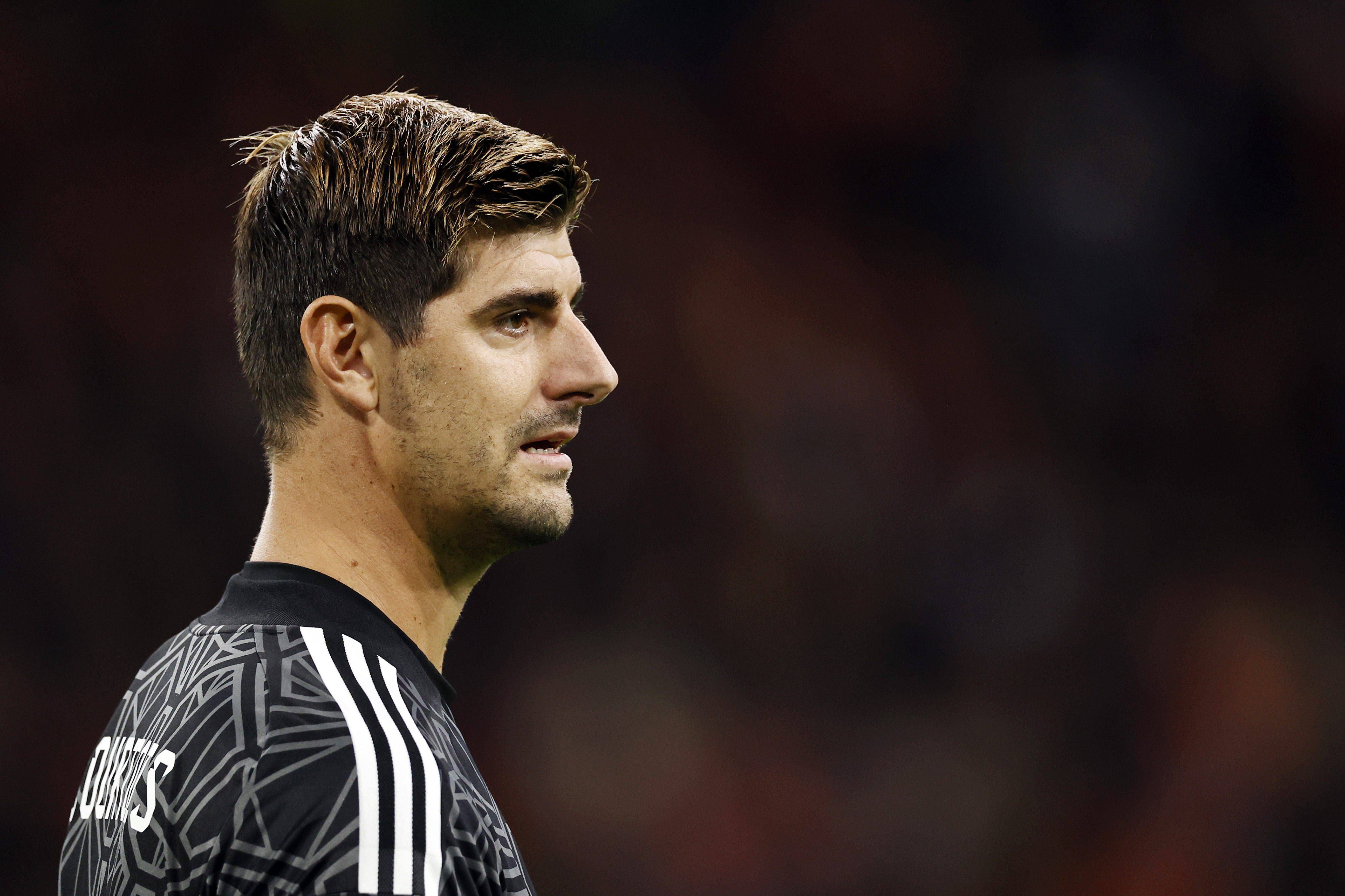  Courtois, durante un partido con Bélgica.