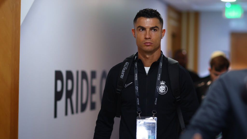  Cristiano Ronaldo llegando al partido frente al Al-Hilal (Fuente: @AlNassrFC)