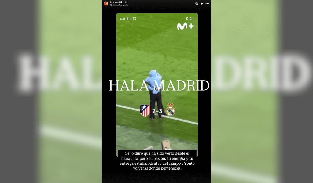  El mensaje de Luna Serrat a Dani Ceballos (Captura de Instagram)