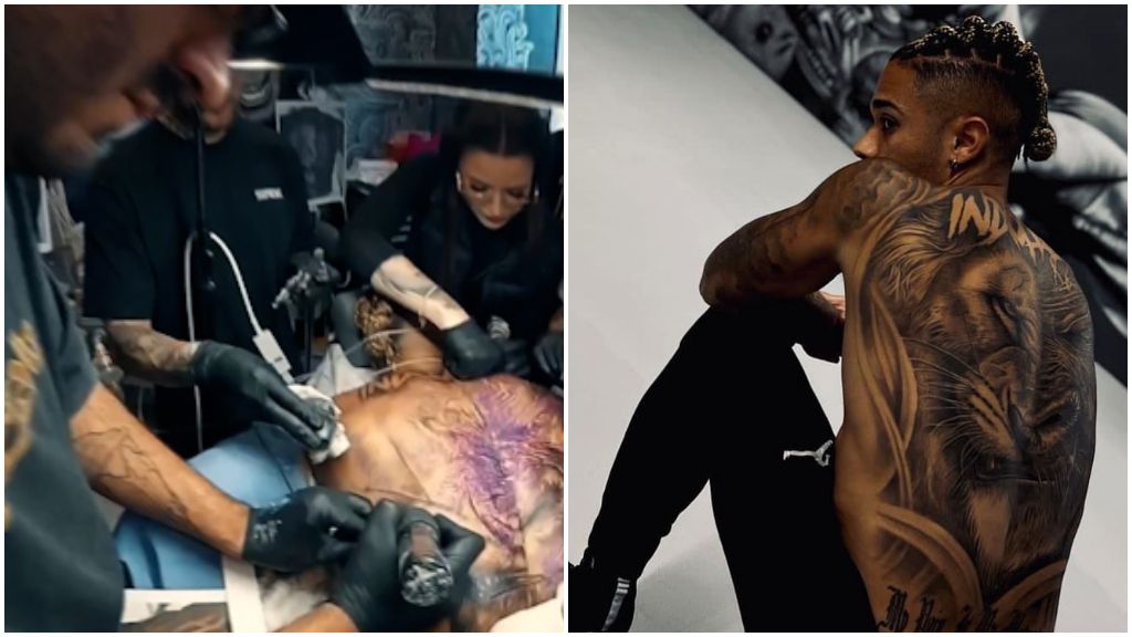  El tatuaje de Mariano Díaz en la espalda y con anestesia