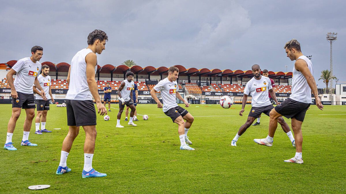 Entrenamiento del Valencia CF del martes.