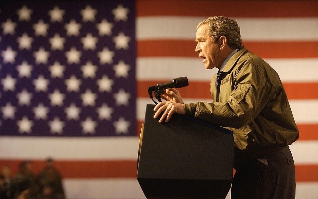  George W. Bush durante la guerra de Irak en 2003