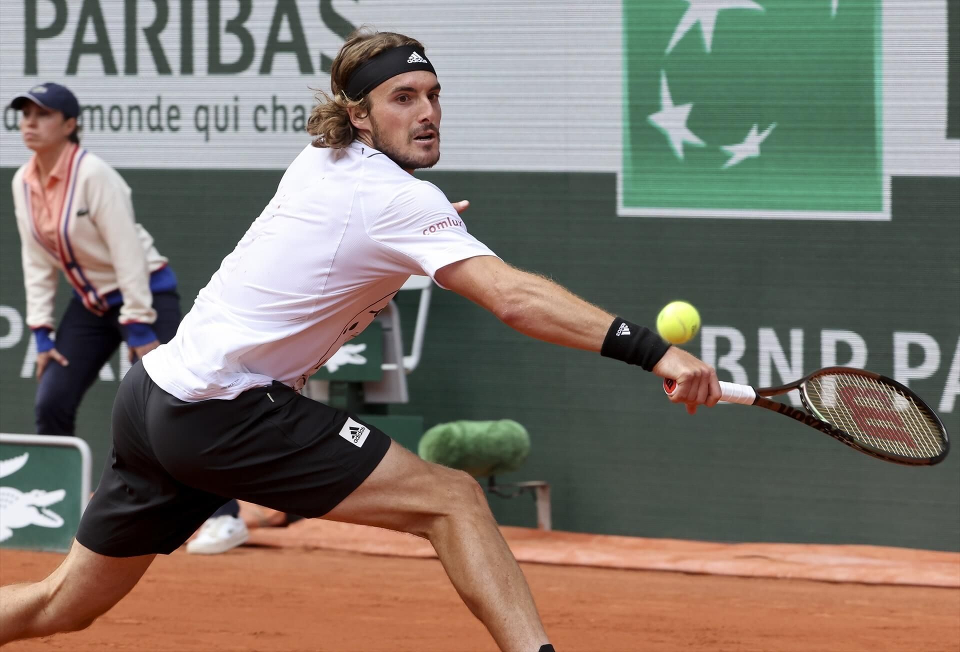  Stefanos Tsitsipas, durante un partido de Roland Garros.